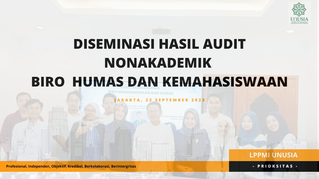 Diseminasi Hasil Audit Nonakademik Biro Humas dan Kemahasiswaan 